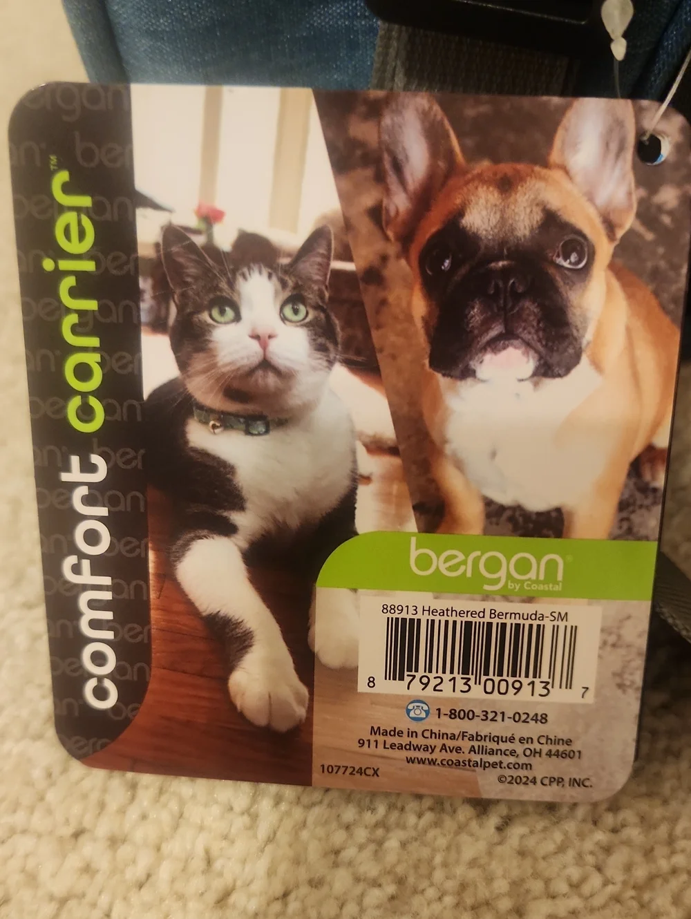Bergan Comfort Carrier Soft Pet Carrier For Small Pets New With Tags